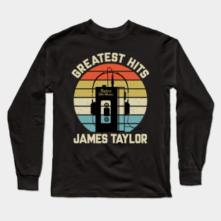 Greatest Hits James Retro Walkman Taylor Vintage Art Long Sleeve T-Shirt